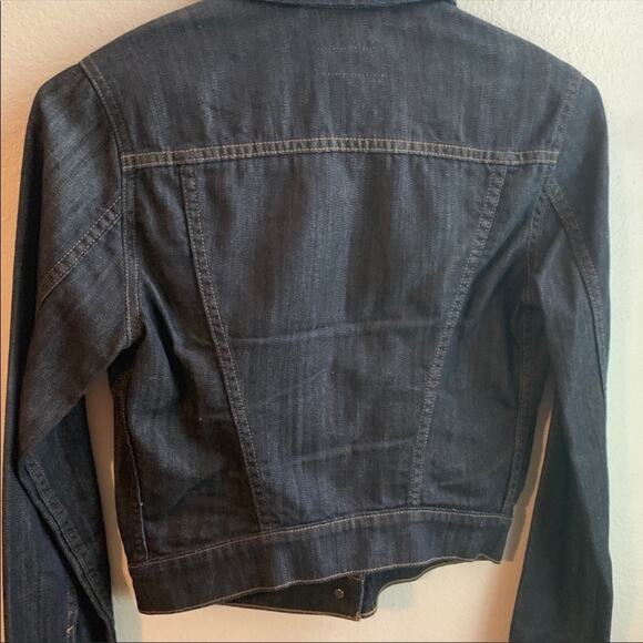 Levi’s Dark Denim Fashion Cropped Jacket Small - Picture 5 of 8